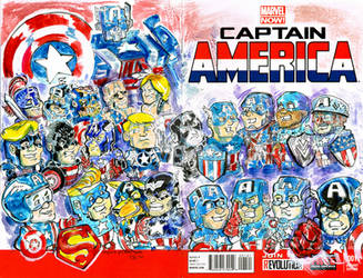 Captain America Versions Sketch Cover