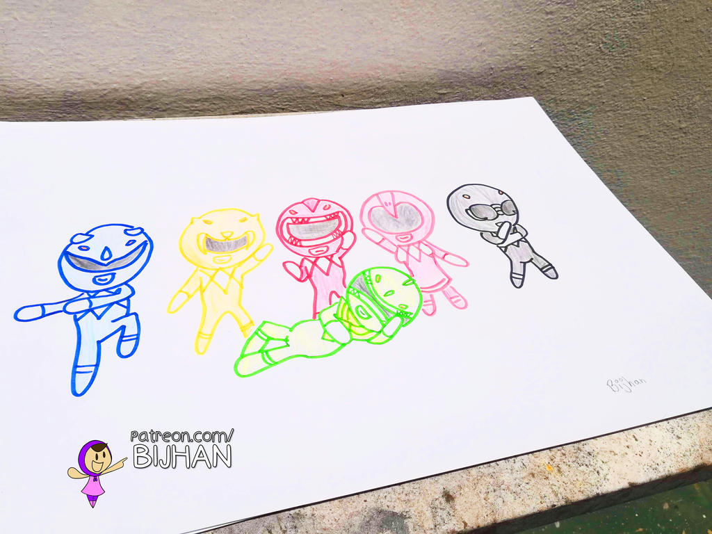 Power Rangers Power Pose (finished) by Bijhan on DeviantArt