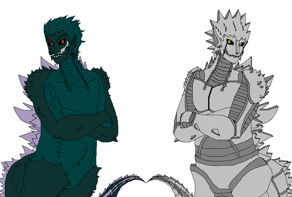 Humanized Godzilla Godzilla and Mechagodzilla - Humanized by Kaiju-Borru-Zetto on DeviantArt
