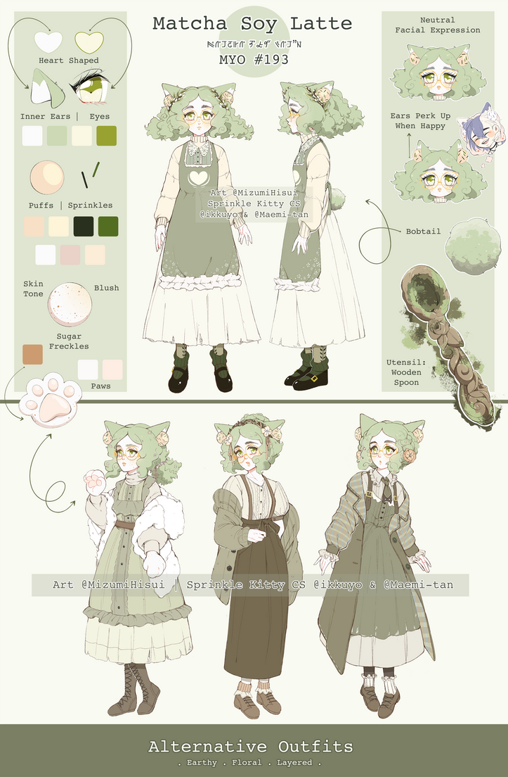 Sprinkle Kitty- Macha Full Ref by MizumiHisui on DeviantArt