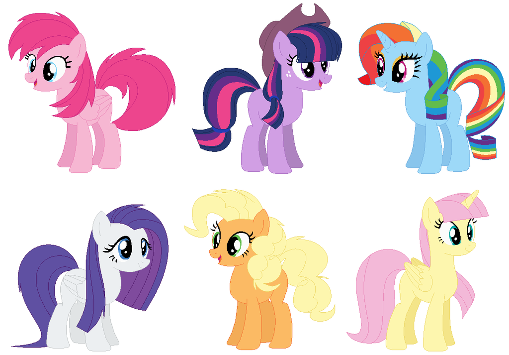 Mlp Eg Base Mane 6 People.