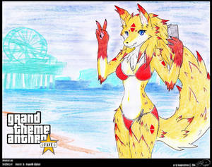 GTA V Fan Art(OC Edition) - Alphina at the Beach
