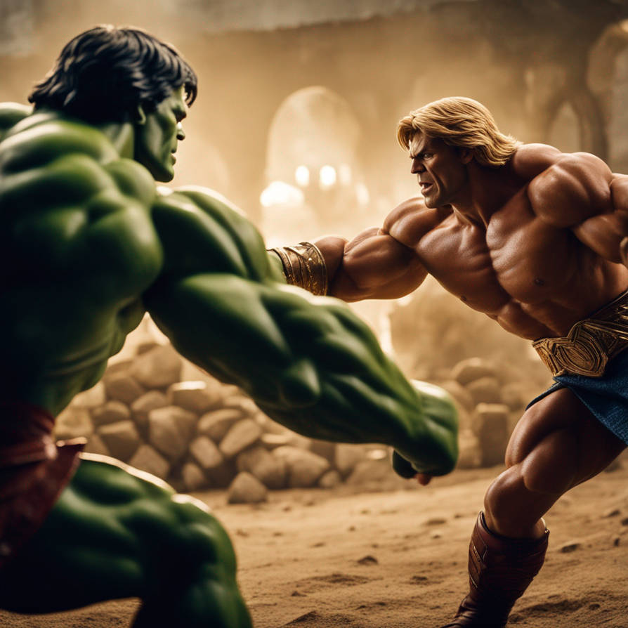 Hulk Boxing The Hulk arm wrestling The Thing in a casino ballr by ...