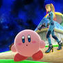 Kirby and Samus Aran