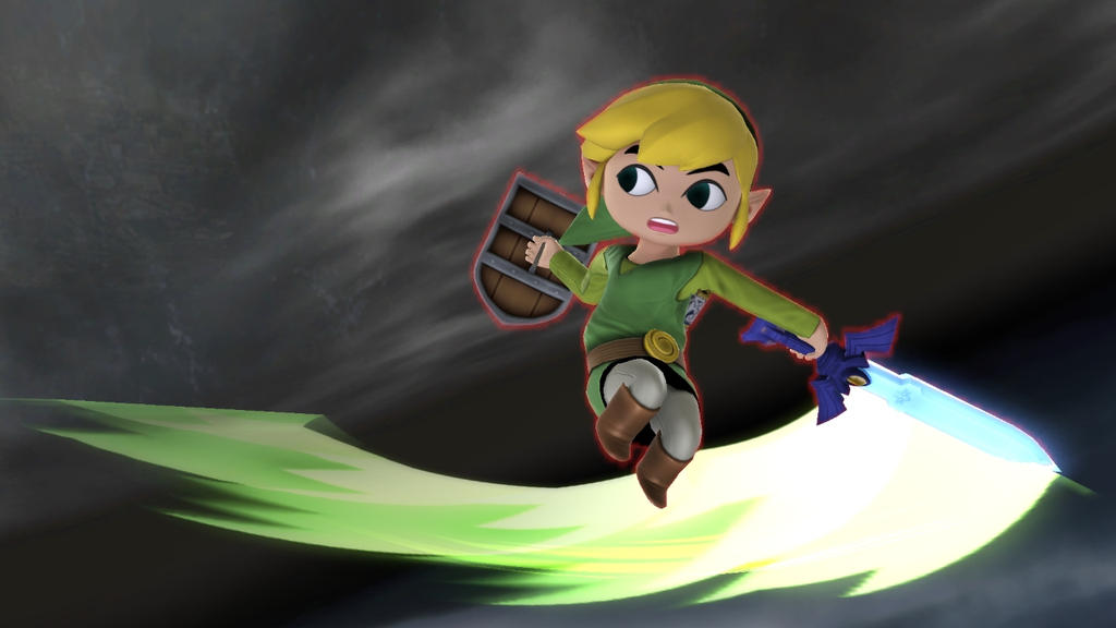 Toon Link: Spin Attack.