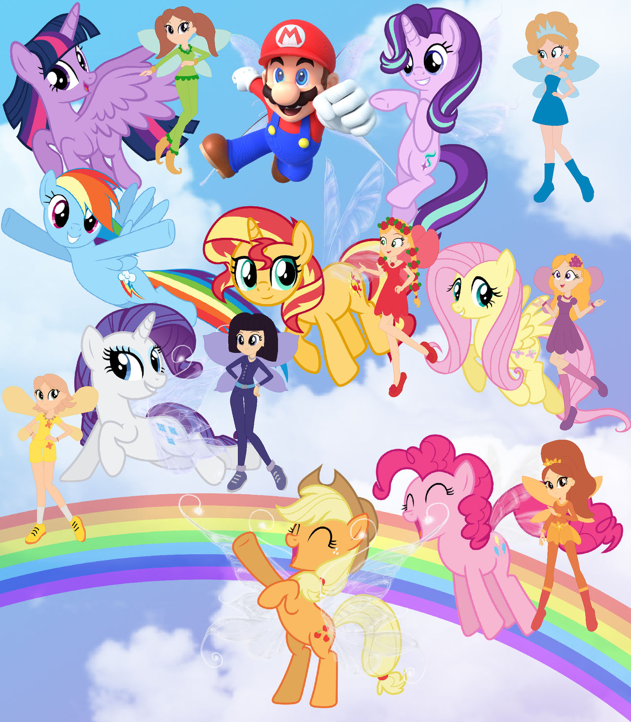 User15432 Flying with the Rainbow Fairies by user15432 on DeviantArt