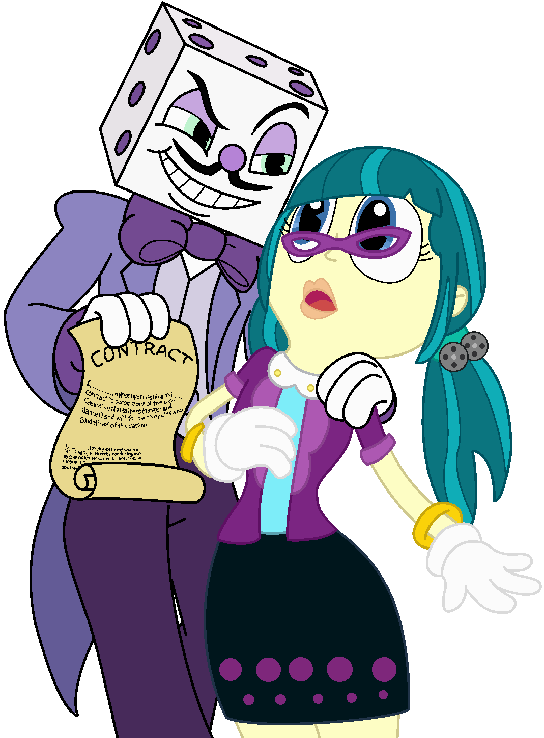 Cuphead Request 2/5 King Dice X Kanna by Bluecupcake01 on DeviantArt