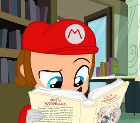 Mario reads about Alice in Wonderland by user15432