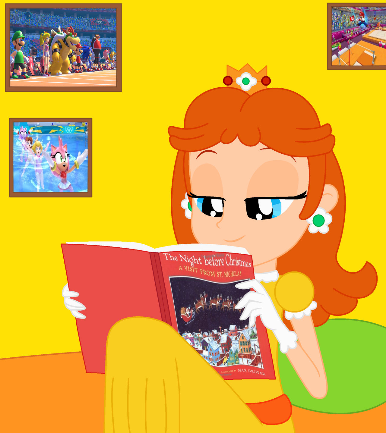 User15432 Daisy reads about The Night Before Christmas by user15432 on DeviantArt