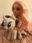 Bella Parker rides on Rarity by user15432