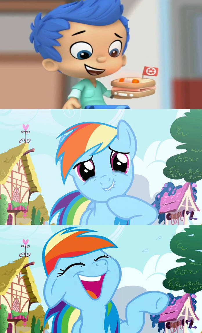 Rainbow Dash laughs at Gil's Hambulance on Rye by user15432 on DeviantArt