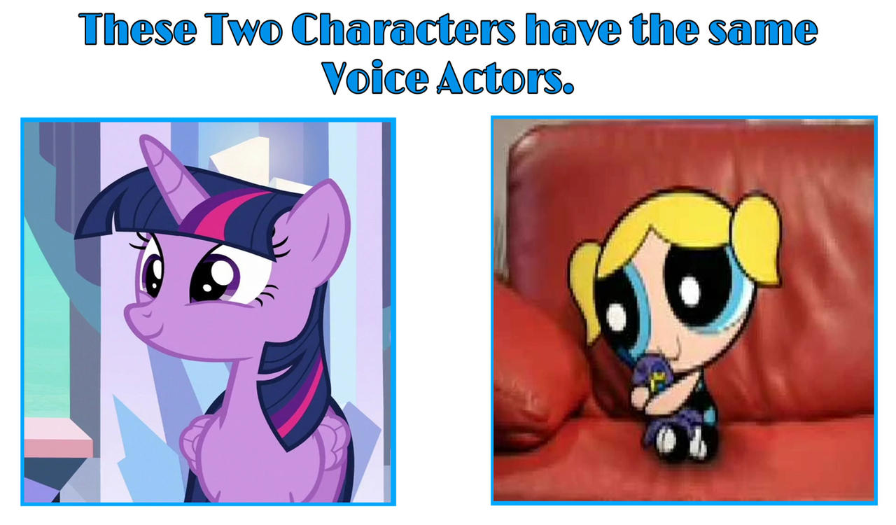 Same Voice Actors: Twilight Sparkle and Bubbles by user15432 on