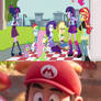 Mario is Shocked at Two Twilight Sparkles!