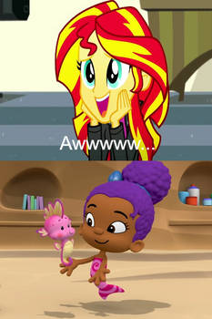 Sunset Shimmer Finds Zooli's New Pet Cute