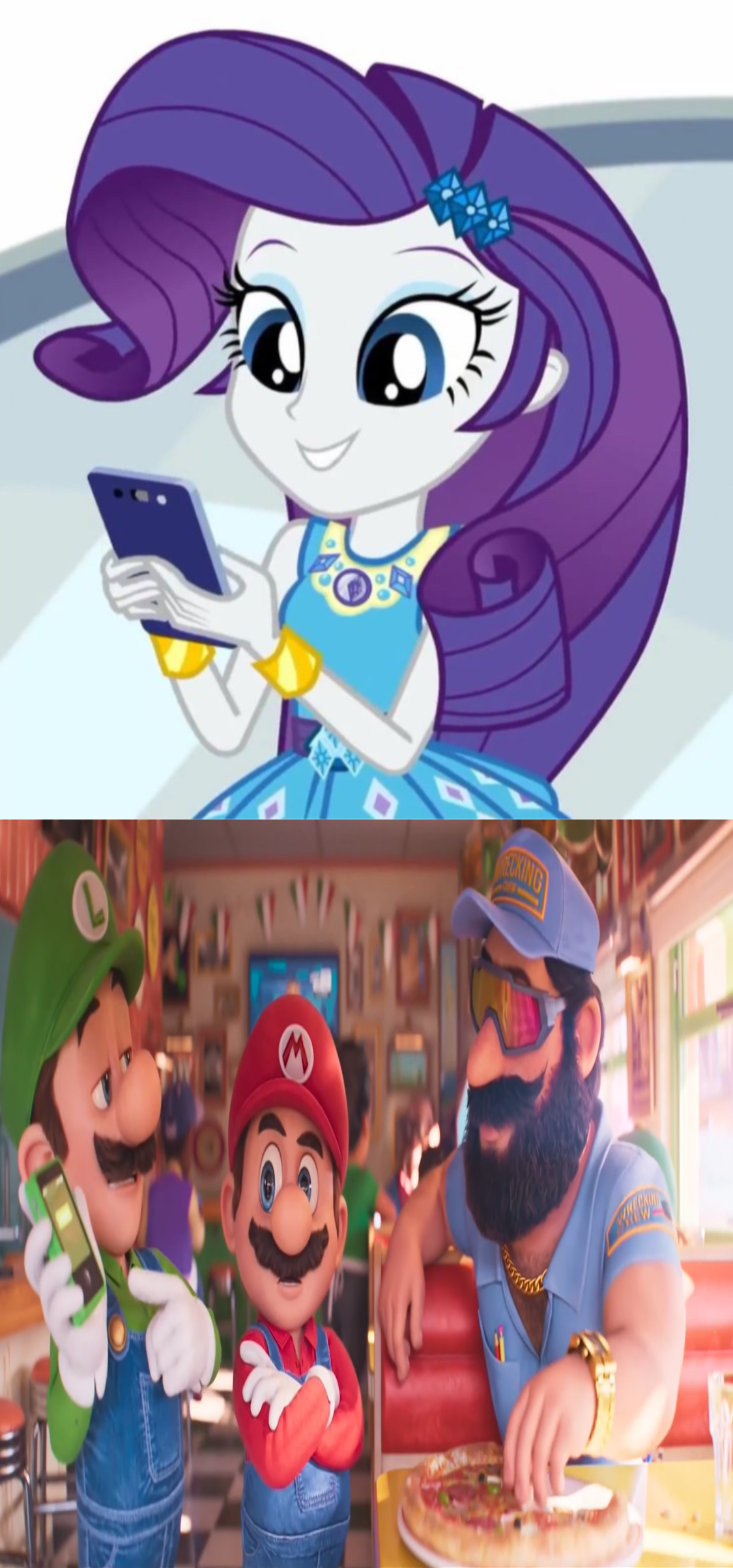 Mario Rarity Rarity Sends a Message to the Mario Bros. by user15432 on DeviantArt