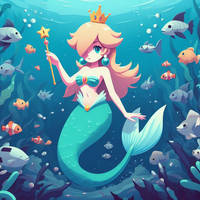 Mermaid Princess Rosalina (AI Image)