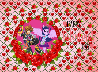 Happy Valentine's Day: Sora and Twilight Sparkle by user15432