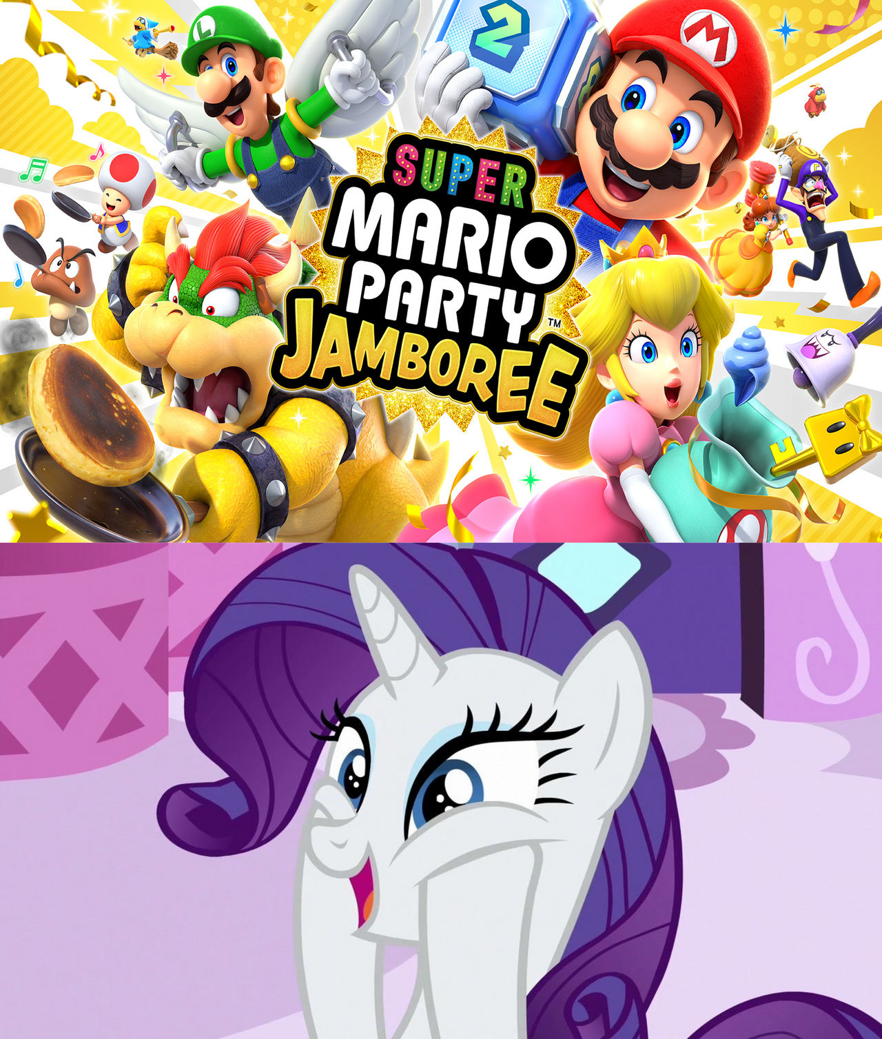 Super Mare Rarity Rarity is Excited of Super Mario Party Jamboree by user15432 on DeviantArt