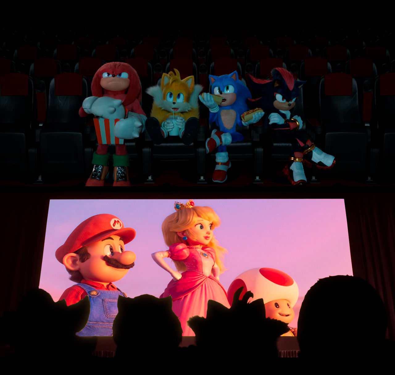 User15432 Team Movie Sonic Watching Super Mario Bros. Movie by user15432 on ...