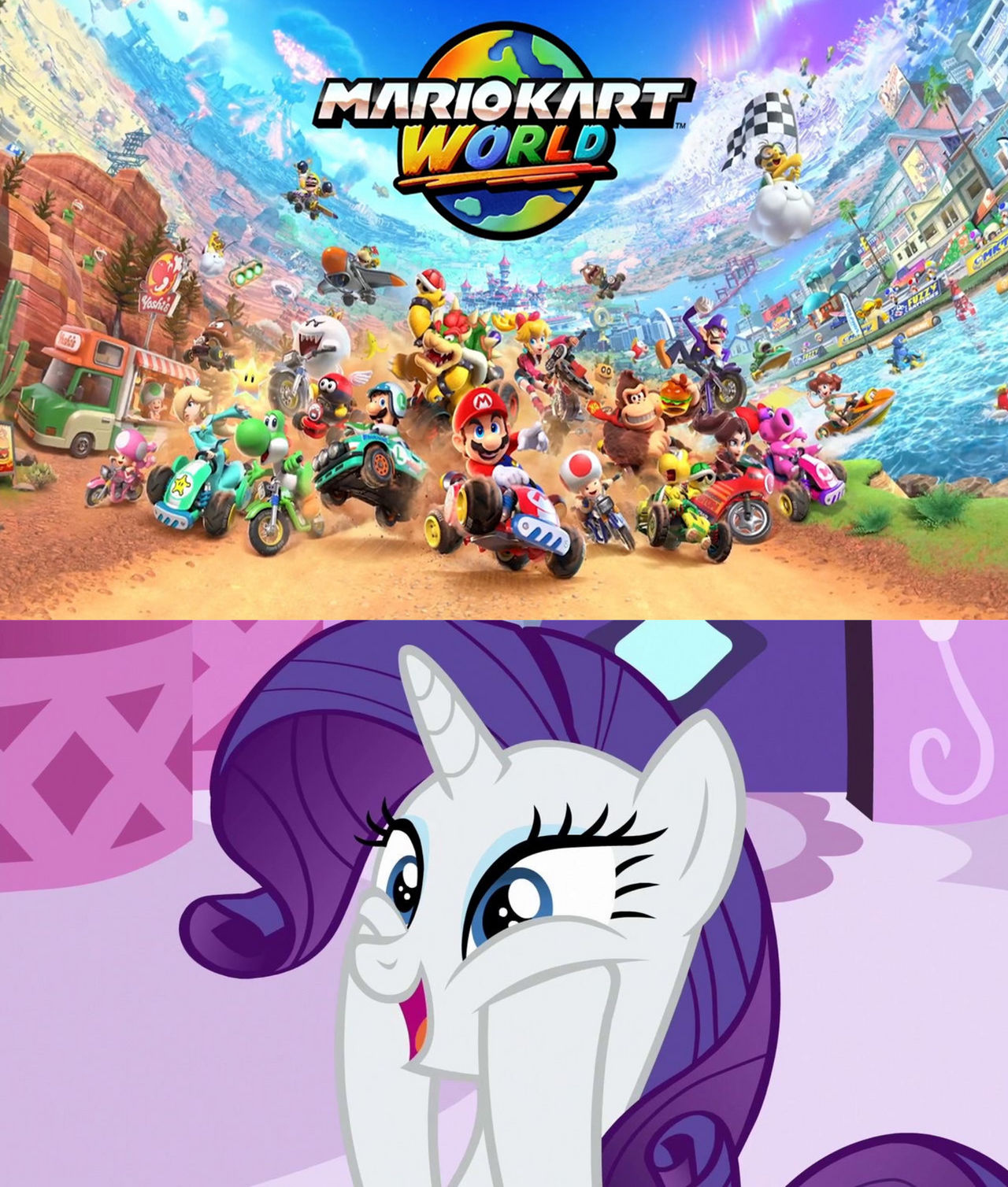 Mario Rarity Rarity is Excited of Mario Kart World by user15432 on DeviantArt