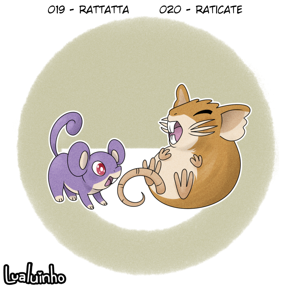 Angry Rattata 019/020 - Rattata/Raticate by LuachanArts on DeviantArt