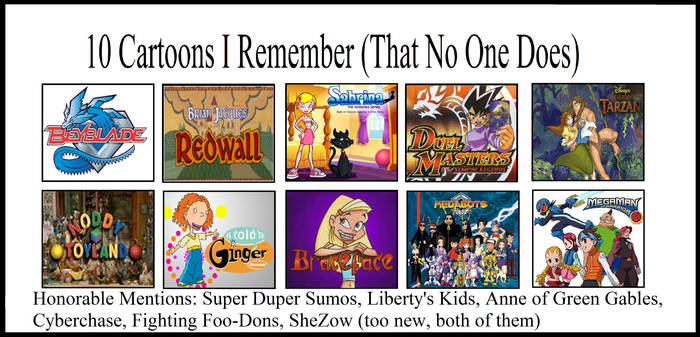 Top 10 Shows I Remember (That no One Else Does)