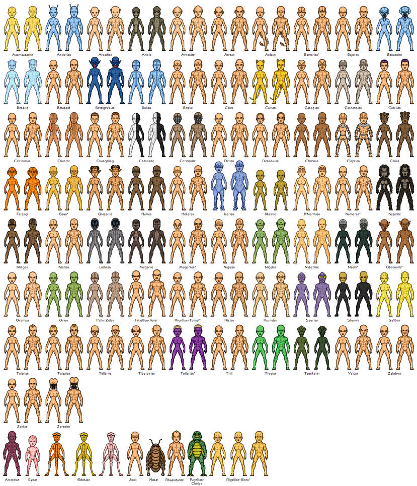 Star Trek Canon Species Templates By Bry Sinclair On Deviantart