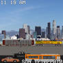 Union Pacific intermodal departing from L.A. yard