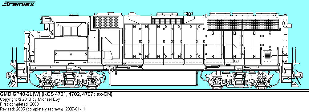 KCS 4701, 4702, 4707 ex-CN GMD GP40-2L(W) base by Coolartist102010 on ...