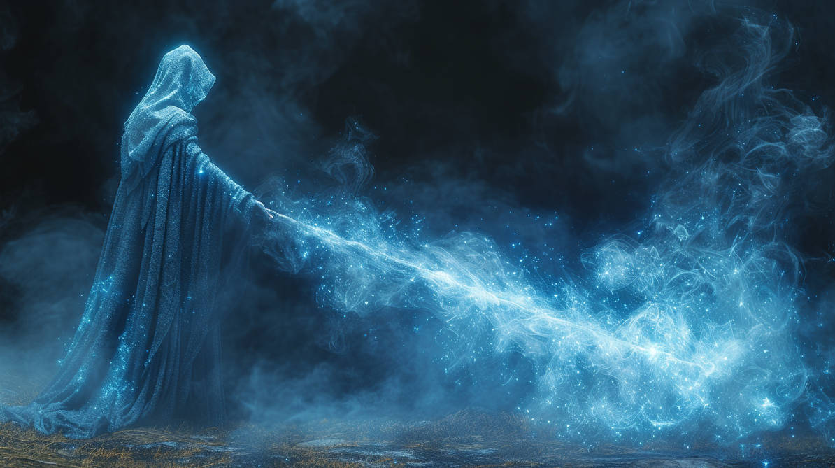 H96ven Female Mage Casts A Cold Spell Using Her St by silver7ight on ...
