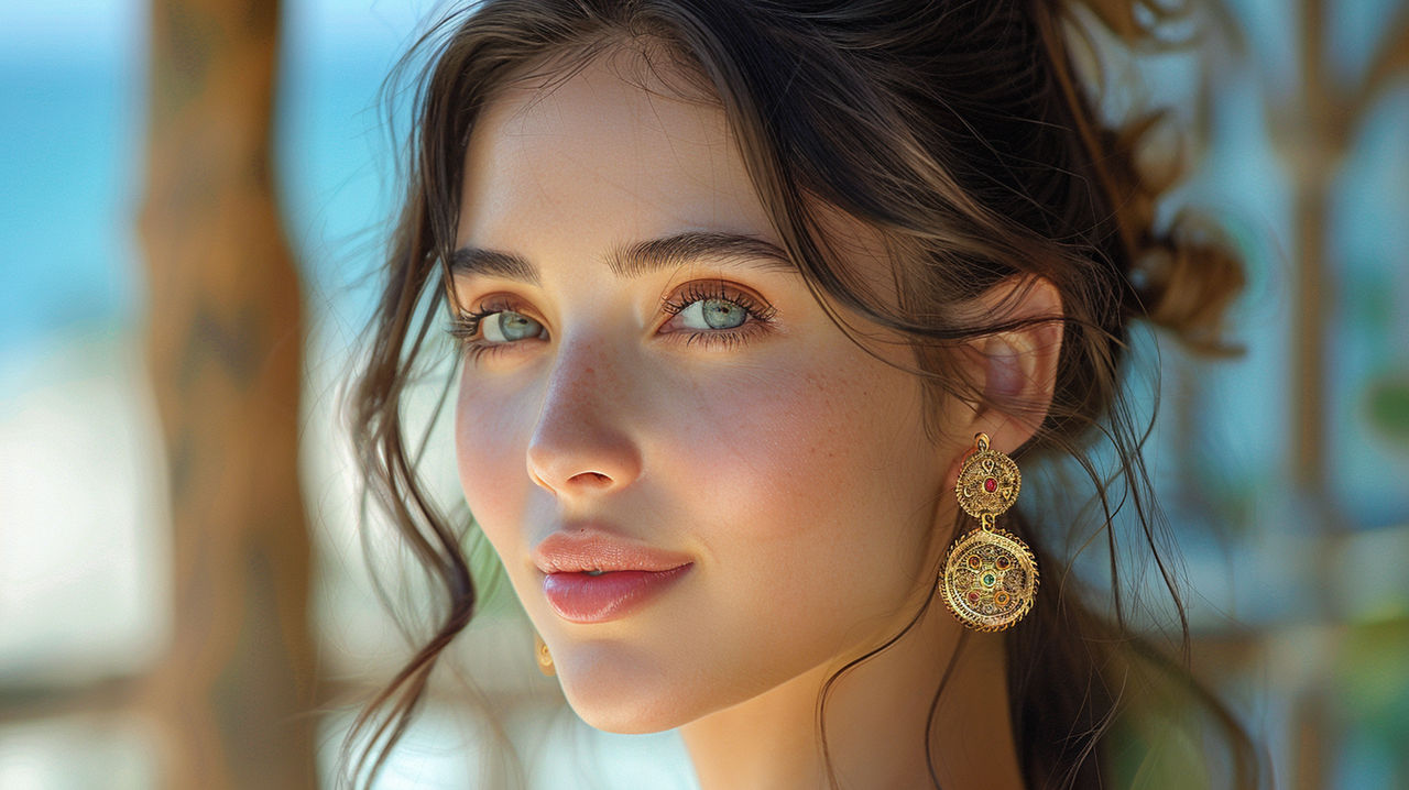 Slightly Less Pretty h96ven Kind pretty woman slightly smiling. Earring by silver7ight on ...