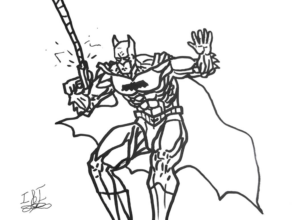 Batman uses grapple hook (oldish drawing) by KofyBoki on DeviantArt