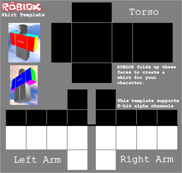 Roblox Shadded Shirt Template by kill299 on DeviantArt