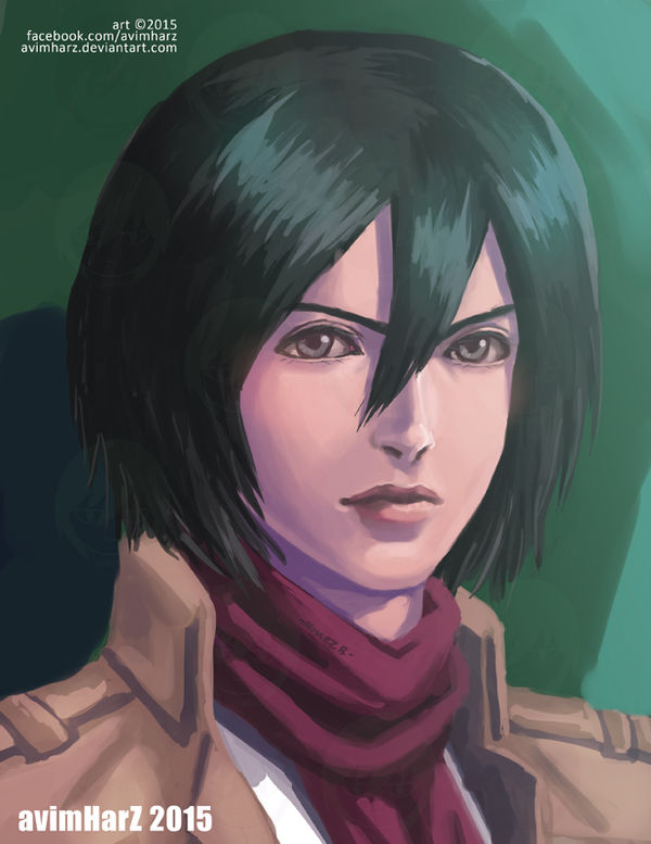 Fanart: Mikasa Ackerman portrait by avimHarZ