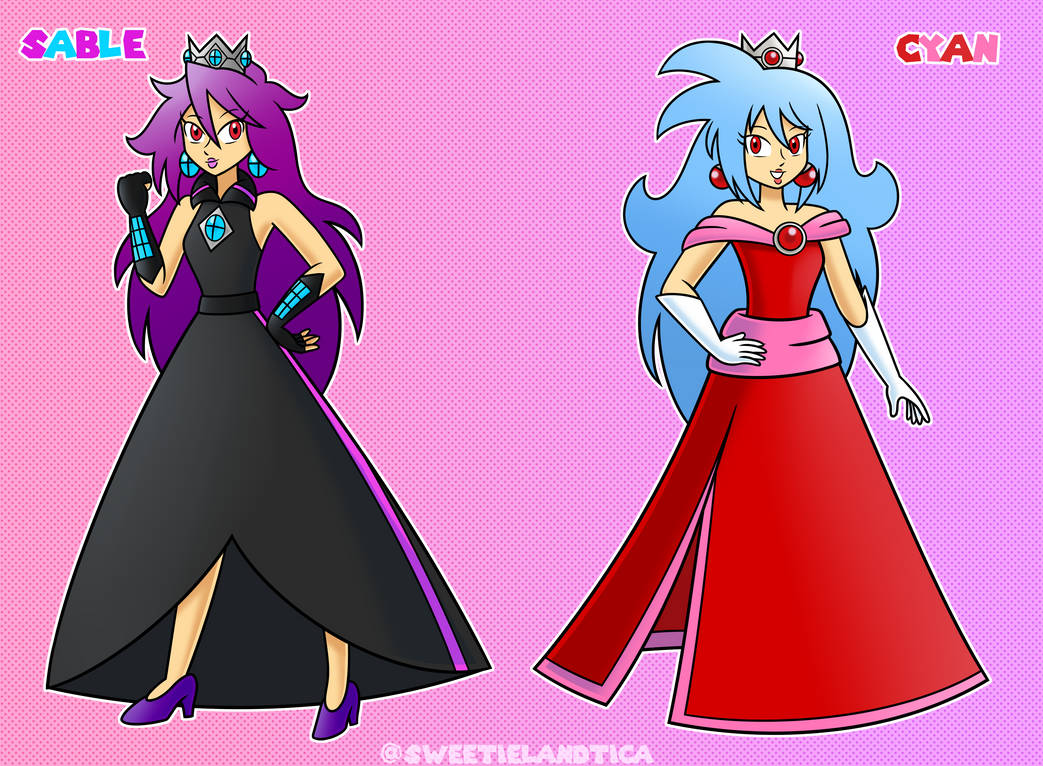 Princesses Sable and Cyan (Commission) by TheSweetieLandtica on DeviantArt
