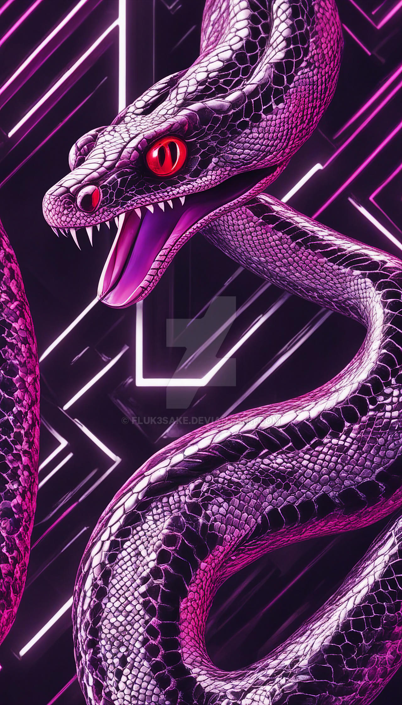 Neon Snake 15 by Fluk3Sake on DeviantArt
