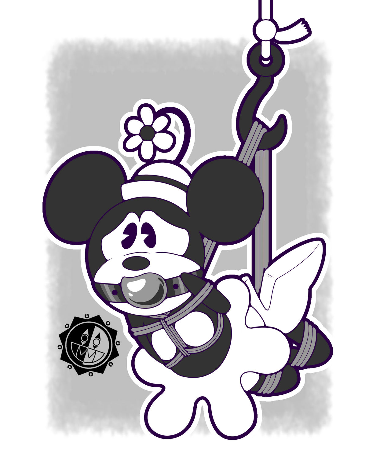 Minnie Mouse suspension bondage