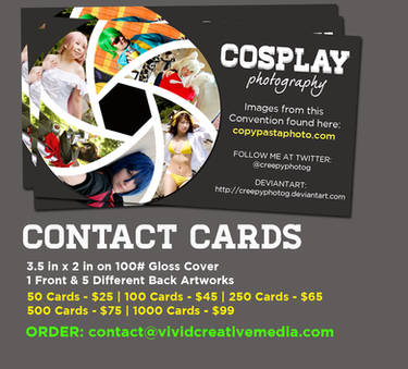 CONTACT CARDS: Available for SakuraCon