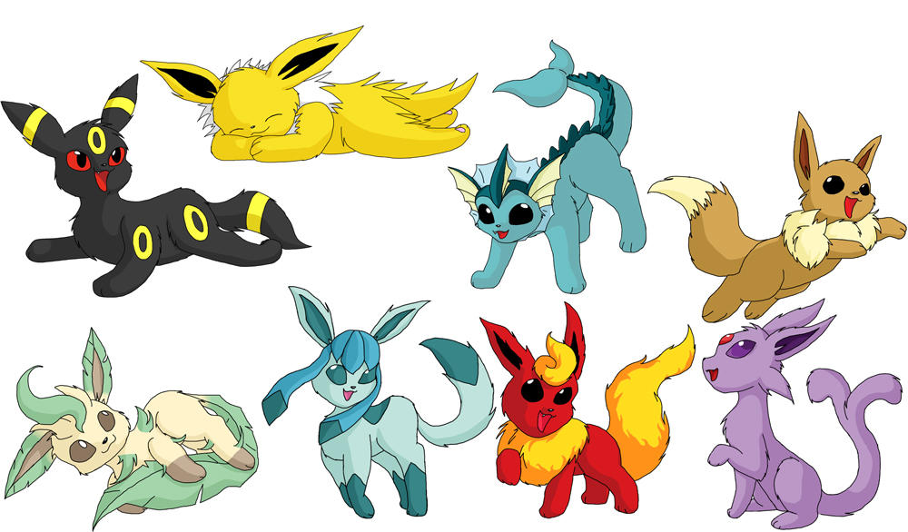 Eevee Evolution Stickers by Emilou1985 on DeviantArt