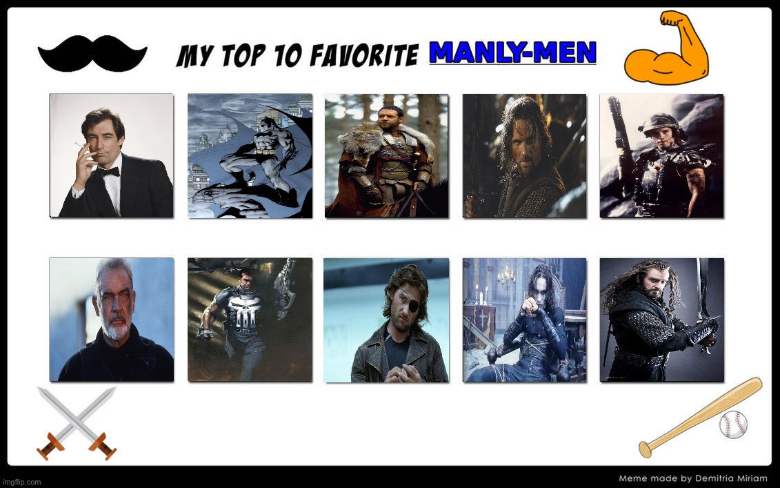 Top 10 Manly Men by LexingtonDeville on DeviantArt