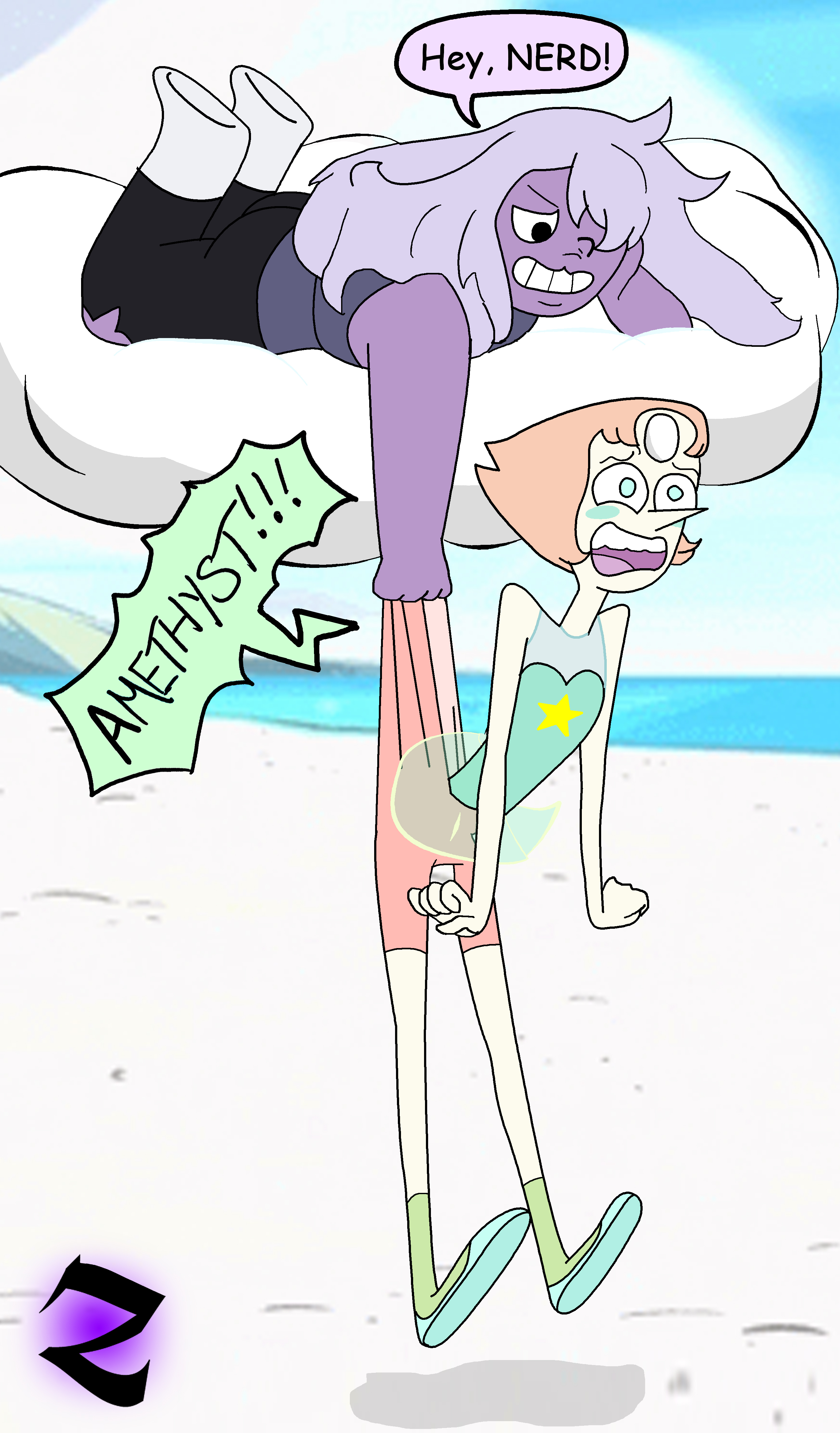 Amethyst Gives Pearl a Wedgie