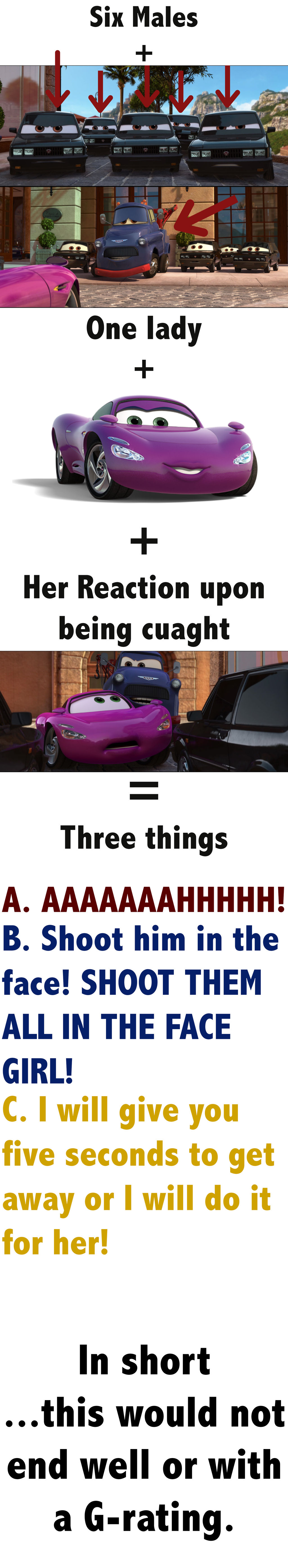 Cars 2- This would not end well for her!