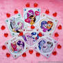 My Little Pony Set of 6 cards - Valentine couples