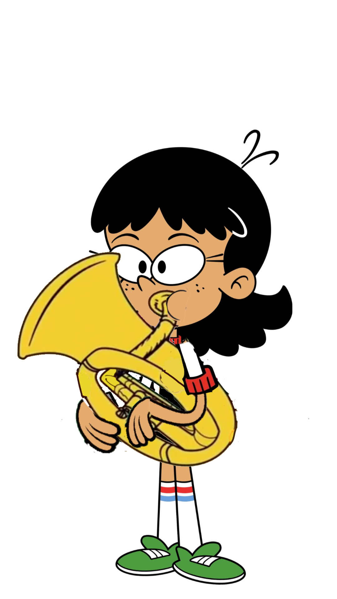Stella Zhau playing a tuba by AWaluigiFanatic on DeviantArt