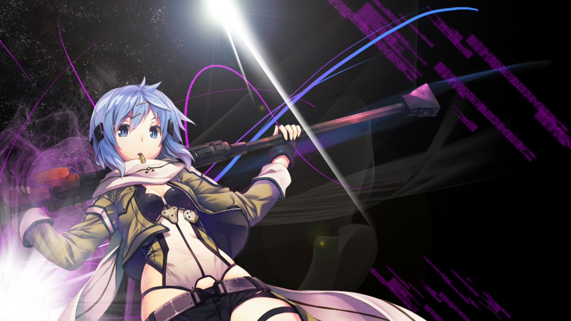 sword art online ggo sinon wallpaper