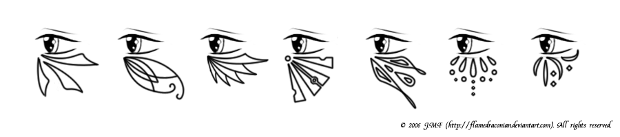 Facial Tattoos: Set 1