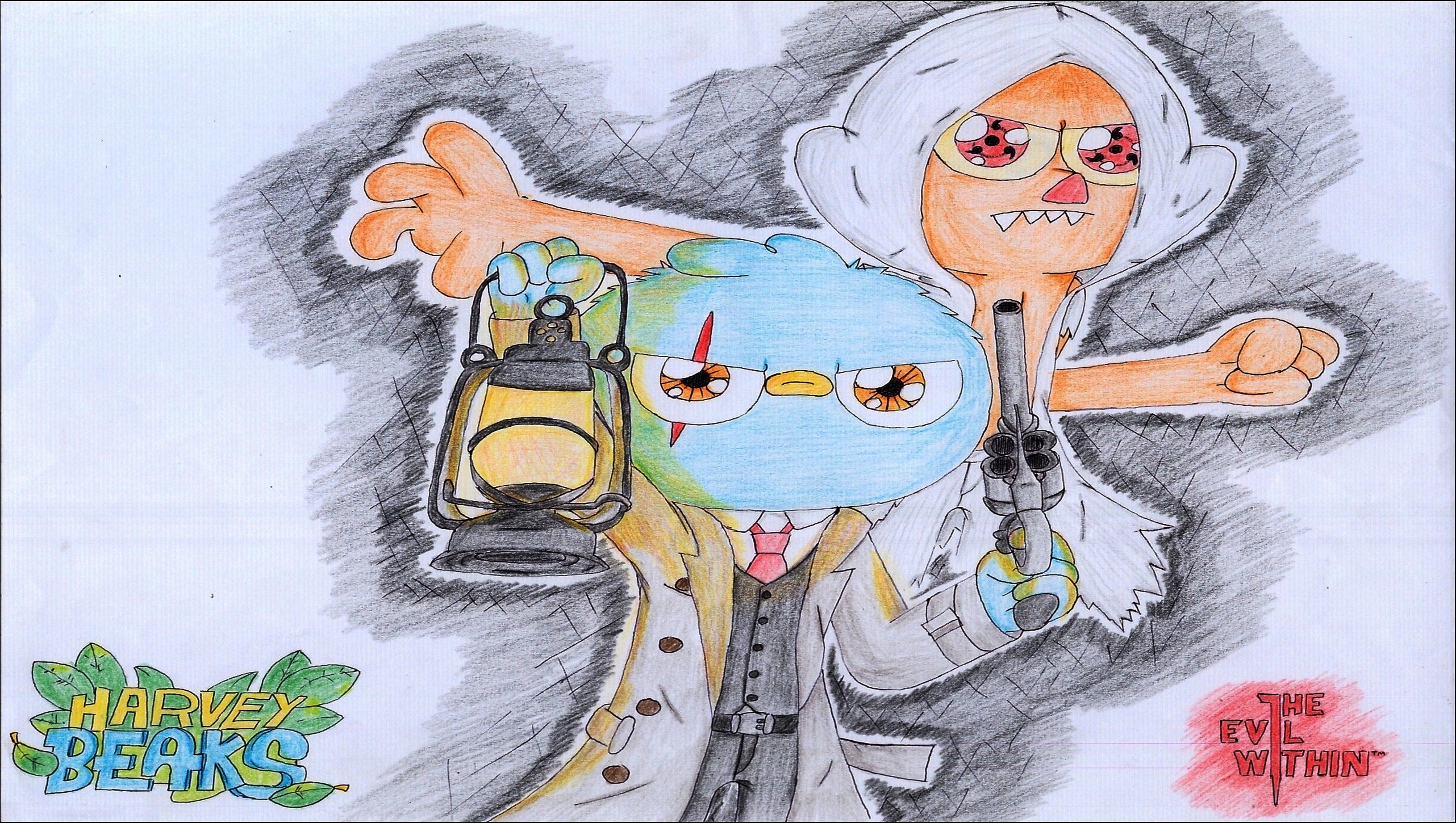 Harvey Beaks + The Evil Within = .... (Colored)
