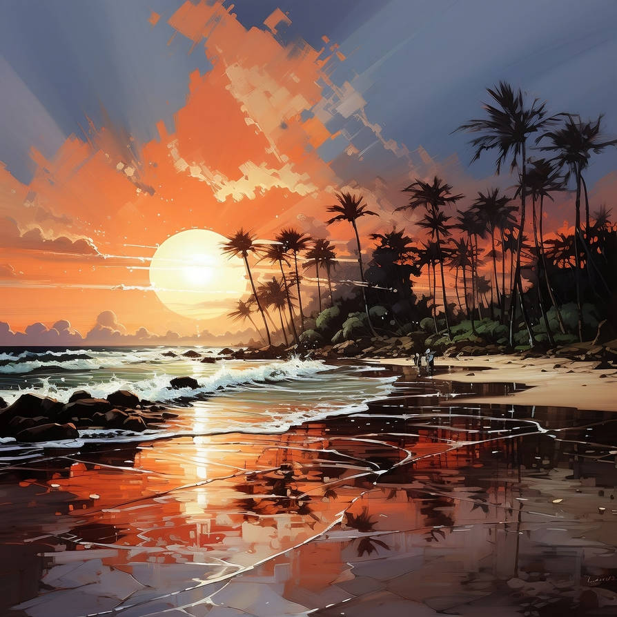 Beautiful Sunset On The Beach Painting By ScorpioStudioArt On DeviantArt beautiful-sunset-on-the-beach-painting-by-scorpiostudioart-on-deviantart