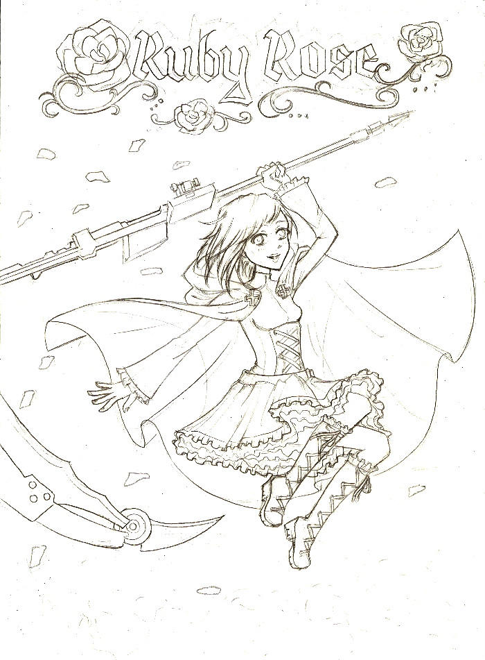 Ruby Rose LineArt By Pink Starlet On DeviantArt
