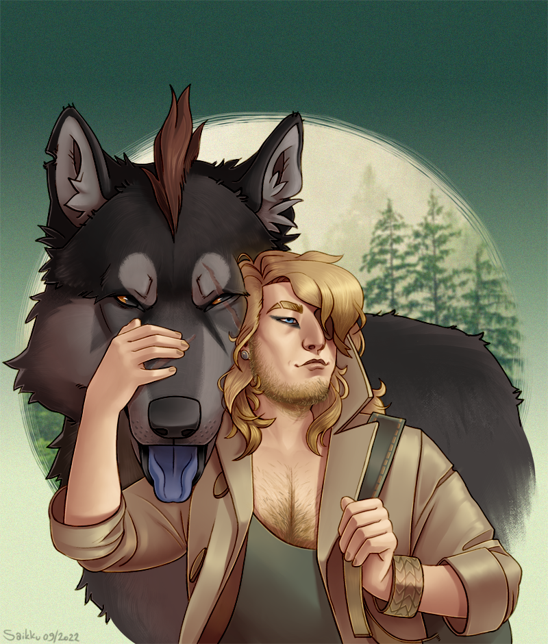A man and his dog